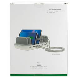 4Smarts Stolní nabíječka, 1x USB-C®, 6x USB A, 60 W, bílá, šedá
