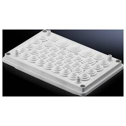 Rittal SV 9665770 destička pro kabelové průchodky s propustnou membránou Průměr svorky (max.) 26 mm Tloušťka montážní desky (max.) 160 mm izolační hmota šedá