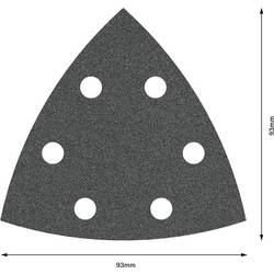 Bosch Accessories Best for Stone 2608605192 brusný papír pro delta brusky na suchý zip, s otvory Zrnitost 80 Rozměr přes roh 93 mm (d x š) 93 mm x 93 mm 5 ks