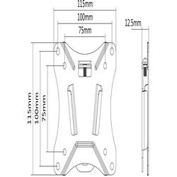 SpeaKa Professional SP-TVM-101 rameno na monitory 1 Displej: (s) 33 cm (13) - 68,6 cm (27) černá pevný