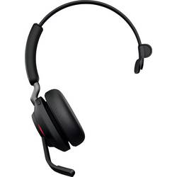 Jabra Evolve2 65 monaural telefon Headset otevřená (On Ear) Bluetooth® stereo černá regulace hlasitosti, Indikátor nabití, Vypnutí zvuku mikrofonu