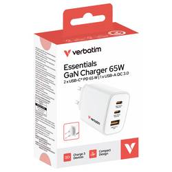 Verbatim 32353 síťový adaptér / napájení, Rychlonabíječka, 20 V, 65 W
