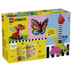 11045 LEGO® CLASSIC Kreativní barevné kameny; sada MINT; konstrukční vozidla, zvířata, potraviny; kytara a další modely