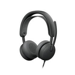 Logitech LOGI Zone Wired 2 for Business Headset otevřená (On Ear) kabelová grafit Potlačení hluku headset, Tlačítko Microsoft Teams telefon