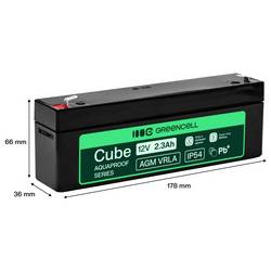 Green Cell GC-AGM12V2-3AH-H olověný akumulátor olověný se skelným rounem 2.3 Ah 12 V 1 ks