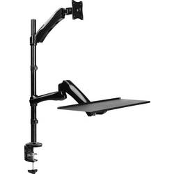 LogiLink BP0030 držák na stůl pro monitor 33,0 cm (13) - 68,6 cm (27) nastavitelná výška, odkládací místo na klávesnici, naklápěcí, nakláněcí, otočný