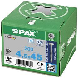 SPAX 0197000450453 R 88091 Senkkopf T-STAR TG šroub se zápustnou hlavou 4.5 mm 45 mm T-STAR plus nerezová ocel A2 200 ks