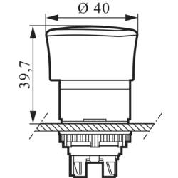 BACO L22DR01B, BAL22DR01B nouzový vypínač, 600 V, 1 ks