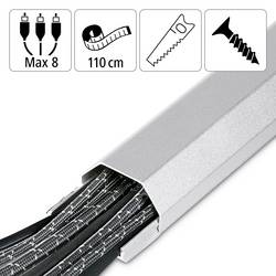 Hama Kabelová lišta hliník stříbrná tuhý (d x š x v) 1.1 m x 50 mm x 26 mm 1 ks 00220986