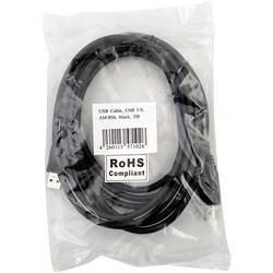 LogiLink USB kabel USB 3.2 Gen1 USB-A zástrčka, USB-B zástrčka 1.00 m černá pozlacené kontakty CU0023