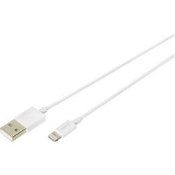 Digitus USB kabel USB 2.0 USB-A zástrčka, Apple Lightning konektor 1.00 m bílá stíněný, dvoužilový stíněný DB-600106-010-W