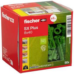 Fischer 567809 SX Plus Green rozpěrná hmoždinka 40 mm 8 mm 90 ks
