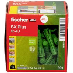 Fischer 567809 SX Plus Green rozpěrná hmoždinka 40 mm 8 mm 90 ks