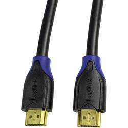 LogiLink HDMI kabel Zástrčka HDMI-A, Zástrčka HDMI-A 1.00 m černá CH0061 4K UHD, Audio Return Channel, pozlacené kontakty HDMI kabel