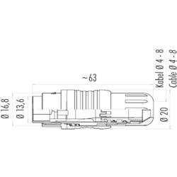 binder 99-4830-00-08 kulatý faston, 1 ks