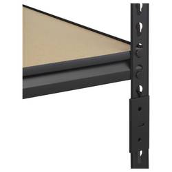 TOOLCRAFT TO-9919458 regál na těžké předměty, (š x v x h) 80 x 1.8 x 40 cm, kov, tvrdé vlákno, antracit/černá