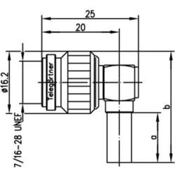 Telegärtner 100023697 100023697 TNC konektor zástrčka, zahnutá 50 Ω 1 ks
