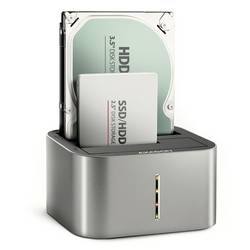 AXAGON ADSA-DC USB-C® SATA dokovací stanice pro pevný disk 2.5 palec, 3.5 palec s funkcí klonování
