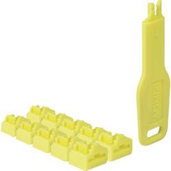 LINDY 47900 Portové zámky RJ-45 + klíč žlutá