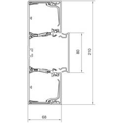 Hager BRN6521019016 parapetní lišta Spodní díl (d x š) 2000 mm x 210 mm 2 m bílá