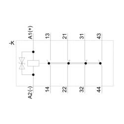 Siemens 3RH2122-2KB40 pomocný vazební stykač s ochrannou diodou Vhodné pro značku (relé): Siemens Piece 1 ks