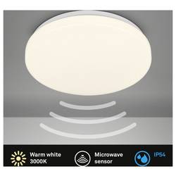 Briloner 3827016 3827016 stropní svítidlo s PIR senzorem LED LED Energetická třída (EEK2021): F (A - G) 12 W bílá
