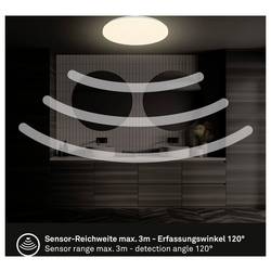 Briloner 3827016 3827016 stropní svítidlo s PIR senzorem LED LED Energetická třída (EEK2021): F (A - G) 12 W bílá