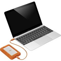 LaCie Rugged, Rugged, 2 TB, externí HDD 6,35 cm (2,5), USB-C®, stříbrná, oranžová, STFR2000800