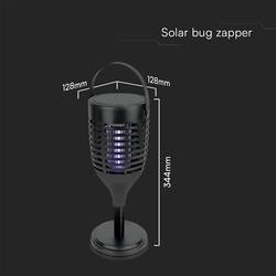 V-TAC VT-3215 23459 UV lapač hmyzu UV světlo, mřížka pod napětím 5 W (Ø x v) 128 mm x 672 mm černá 1 ks