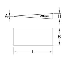 Železo Space BRONZEplus 250 x 50 x 5 x 1,5 mm KS Tools 963.2226