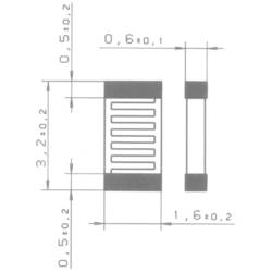Yageo Nexensos SMD 1206 V 32207590 platinový teplotní senzor, Pt100, -50 do +130 °C