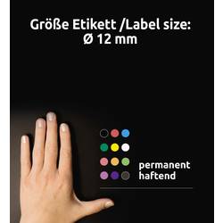 Avery-Zweckform 3145 popisovače etiket Ø 12 mm bílá 270 ks trvalé papír