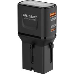 VOLTCRAFT UC-1C1A35W01 cestovní nabíječka, s adaptérem pro Evropu, s britským adaptérem, s americkým adaptérem, Rychlonabíječka, 1x USB-C®, 1x USB A , 18 W, 18