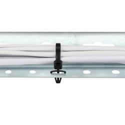 TRU COMPONENTS TC-13030704, TC-WM-130-4.8-UVB-B, stahovací pásky, 4.8 mm, 130 mm, černá, s křídlovým uzávěrem, odolná vůči UV záření, chemická odolnost, 100 ks