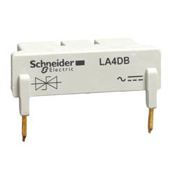 Schneider Electric LA4DC3U Obousměrný odrušovací modul, dioda TeSys D, diody, 24-250 v DC Příslušenství pro malé rozvodnice 1 ks