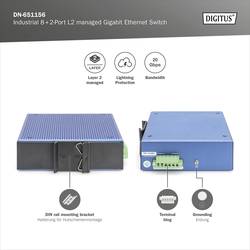 Digitus DN-651156 DN-651156 průmyslový ethernetový switch 8 + 2 porty 10 / 100 / 1000 MBit/s
