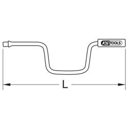 KS Tools 9631285 963.1285 klika Pohon (šroubovák) 1/2 410 mm 1 ks