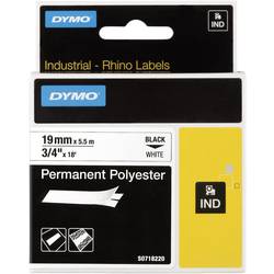 DYMO IND RHINO 18765 polyester Barva pásky: bílá Barva písma:černá 19 mm 5.5 m