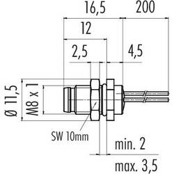 binder 76 6119 1111 00003-0200 upravený zástrčkový konektor pro senzory - aktory, 76 6119 1111 00003-0200-20, piny: 3, 1 ks