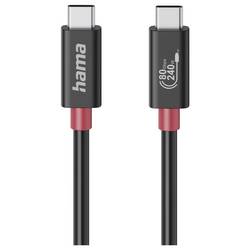 Hama Kabel USB-C USB 4.0 USB-C ® zástrčka 1 m černá flexibilní provedení 00200799