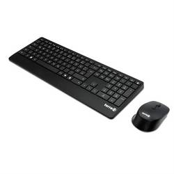 Terra Desktop 4000 Wireless AES (DE) bezdrátový sada klávesnice a myše s číselnou klávesnicí, tlačítka multimédií německá, QWERTZ černá