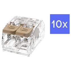Degson DGBSC-SG01/4-02P (17-305ZH), kabelová svorka, 0.2-4 mm², kontakty 2, hnědá, Piece, 10 ks