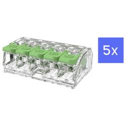 Degson DGBSC-SG01/4-05P (17-16ZH), kabelová svorka, 0.2-4 mm², kontakty 5, zelená, 5 ks