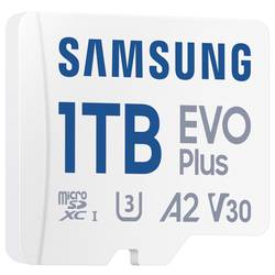 Samsung microSD Card EVO Plus paměťová karta microSD Retail 1 TB A2 Application Performance Class, v30 Video Speed Class, UHS-Class 3, Class 10 vodotěsné, vč.