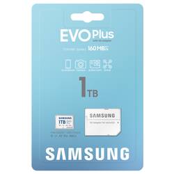 Samsung microSD Card EVO Plus paměťová karta microSD Retail 1 TB A2 Application Performance Class, v30 Video Speed Class, UHS-Class 3, Class 10 vodotěsné, vč.
