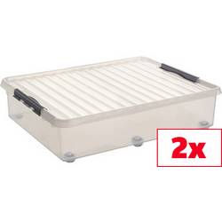 Helit úložný box Sunware Q-line transparentní 60 l (š x v x h) 50 x 20 x 80 cm 2 ks