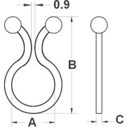 TRU COMPONENTS TC-TT08-20203 kabelová sponka 1593079 Průměr kabelového svazku (rozsah) 7 mm (max) přírodní 20 ks