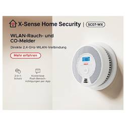X-Sense SC07-WX, SC07-WX Výstražný detektor kouře a oxidu uhelnatého kouře, oxidu uhelnatého (CO)