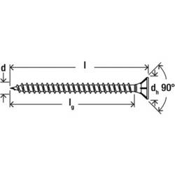 Fischer 573096 šrouby do dřevotřísky 20 mm TX 1000 ks