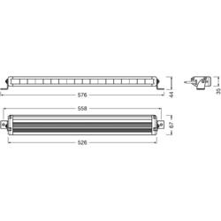 Osram Automotive dálkový světlomet LEDDL116-SP LEDDL116-SP LED vpředu (d x š x v) 67 x 526 x 36 mm